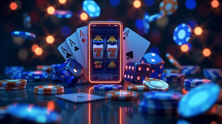 সুপার ফ্রুট মেশিনে রঙিন মোবাইল দৃশ্য